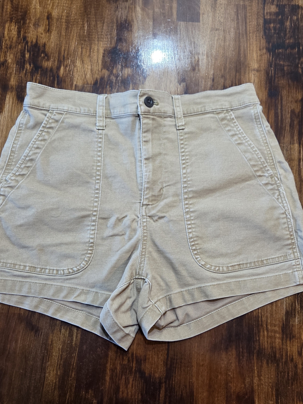 Madewell High-Rise Camp Shorts Women's Cargo Shorts Tan Waist 29
